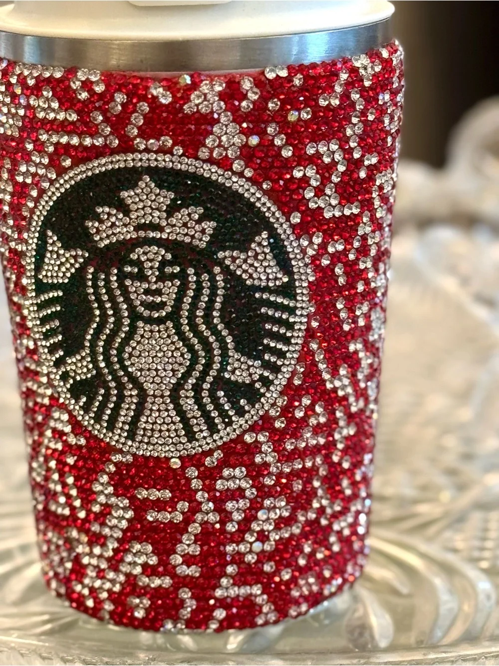Ideal Gift !Rhinestone Crystal Embellished Temperature Check Tumblr in Beaute